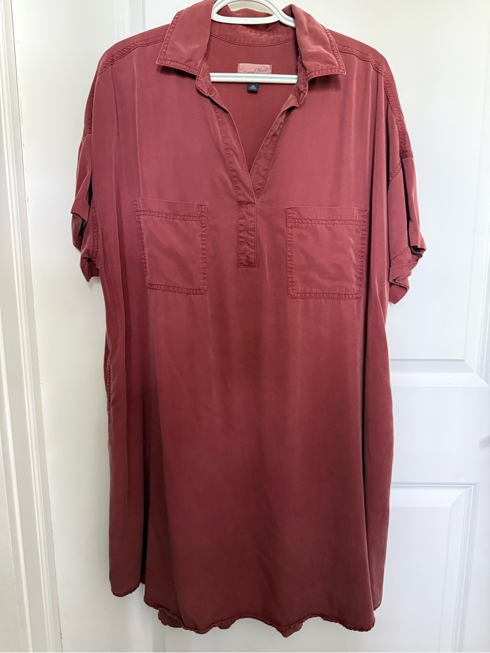 Universal Thread Women's Midi Shirt Dress in Dusty Rose